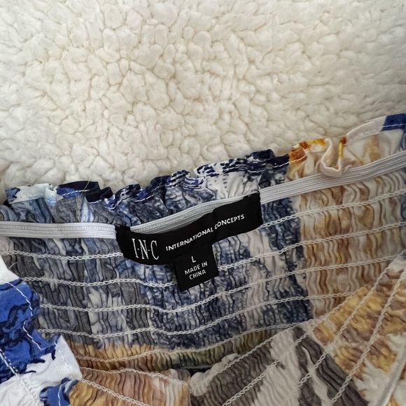 INC Puff Sleeve Print Dress - Picture 4 of 4